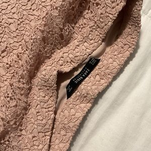 Pink Zara Midi Length Skirt (A-Line)